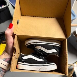 Vans Old Skool V Black and White Sneakers